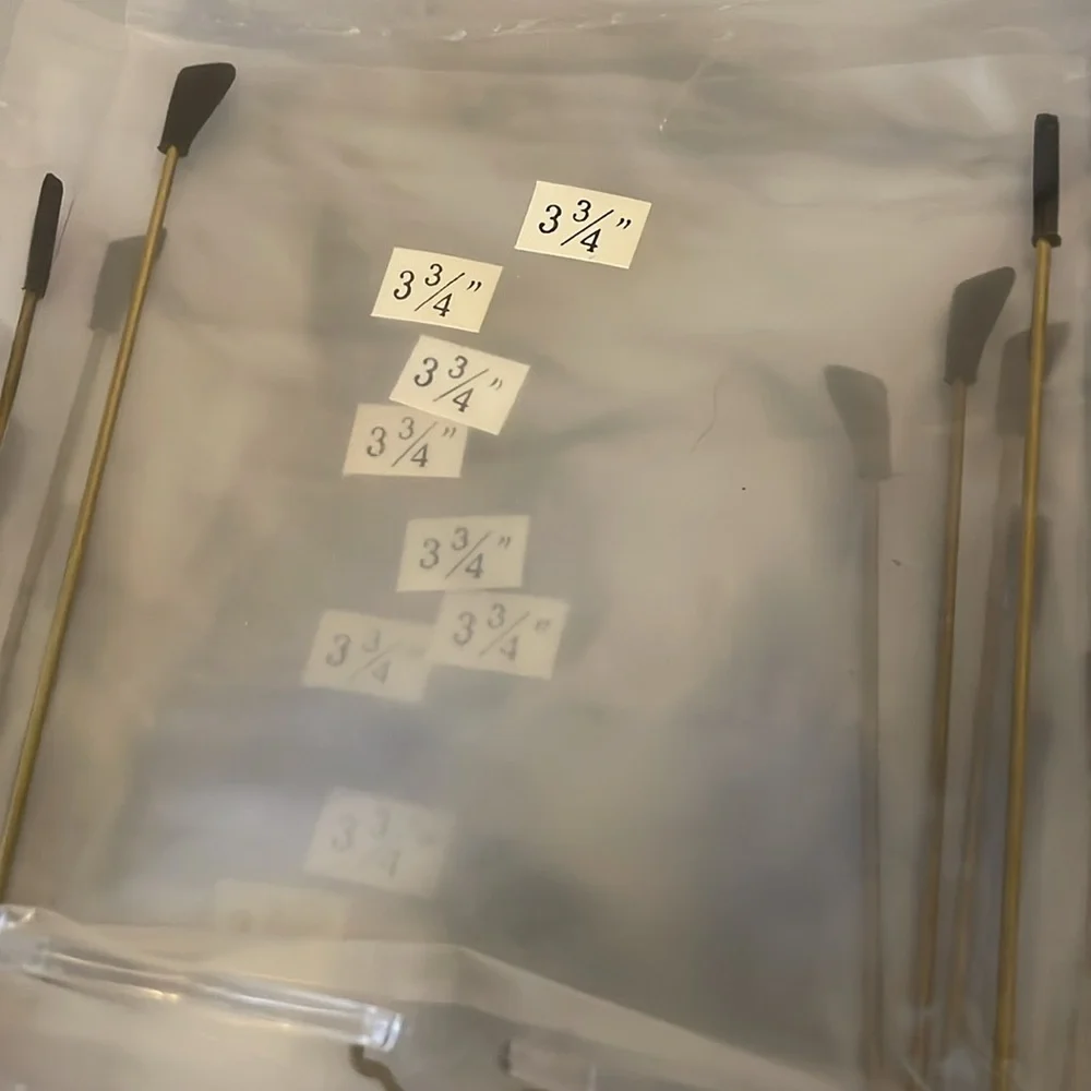 10 Acrylic Gold and Clear Frameless Doll Glasses 3 3/4”